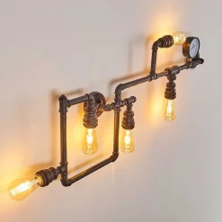 Applique Murale Kolyma Noir Dore, 5 Lumieres