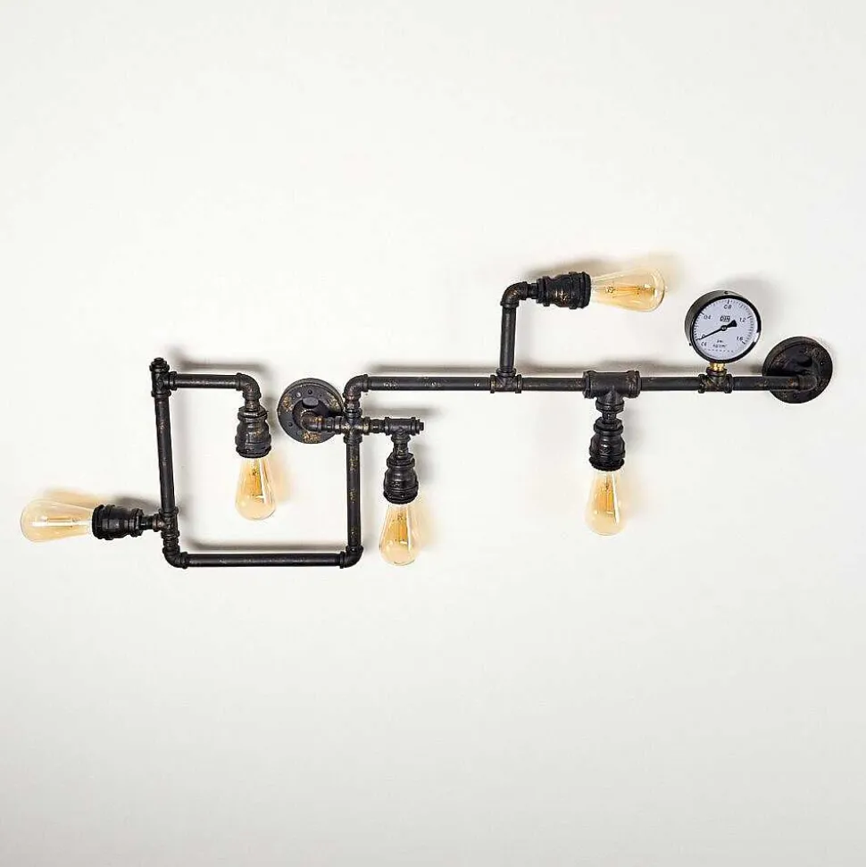 Applique Murale Kolyma Noir Dore, 5 Lumieres