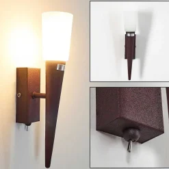 Applique Murale Kundi Rouille, 1 Lumiere