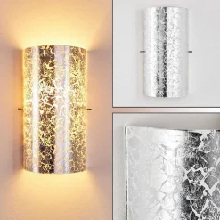 Applique Murale Modica Argente, 1 Lumiere