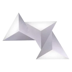 Applique Murale Paul Neuhaus Q-Tetra Led Aluminium, 3 Lumieres, Telecommandes, Changeur De Couleurs