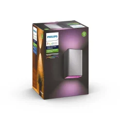 Applique Murale Philips Hue White & Color Ambiance Resonate Led Acier Inoxydable, 2 Lumieres