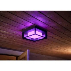 Applique Murale Philips Hue Ambiance White & Color Econic Led Noir, 1 Lumiere, Changeur De Couleurs