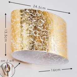 Applique Murale Rapar Chrome, Or, 1 Lumiere