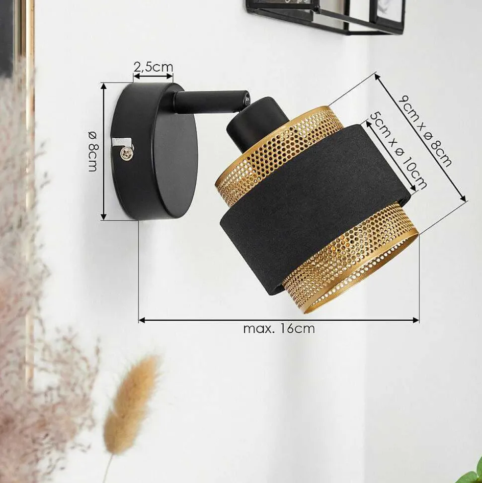 Applique Murale Regueira Noir, 1 Lumiere