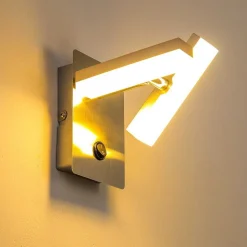 Applique Murale Sakami Led Nickel Mat, 2 Lumieres