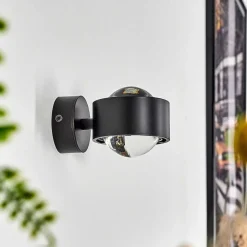 Applique Murale Sapri Noir, 1 Lumiere