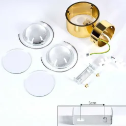 Applique Murale Sapri Or, 1 Lumiere