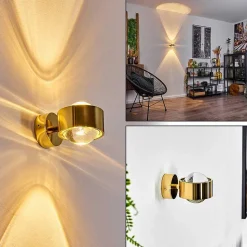 Applique Murale Sapri Or, 1 Lumiere