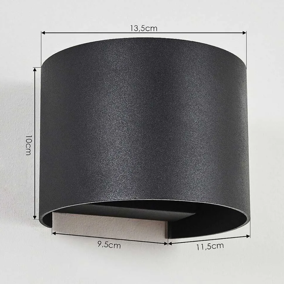 Applique Murale Strandaa Led Noir, 2 Lumieres