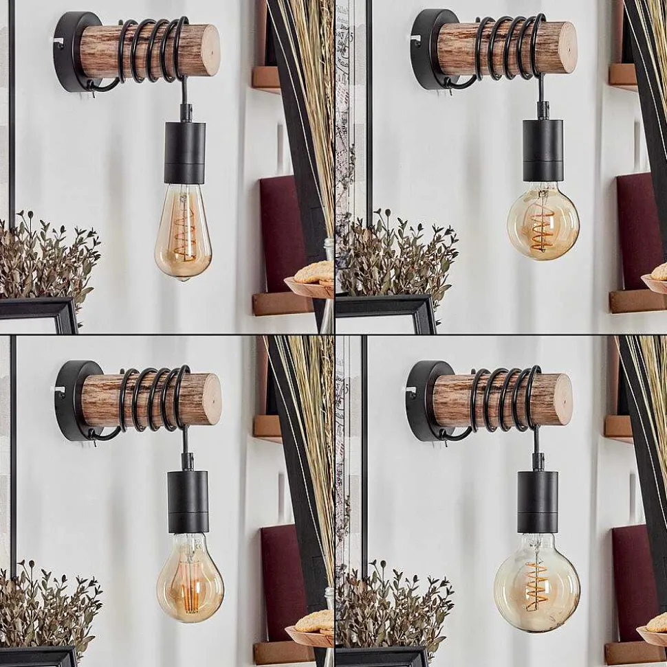 Applique Murale Yaak Ecru, Noir, 1 Lumiere