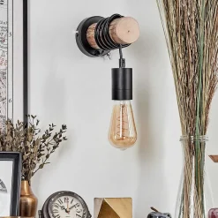 Applique Murale Yaak Ecru, Noir, 1 Lumiere