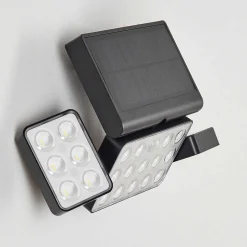 Applique Solaire Estampes Led Anthracite, 1 Lumiere, Detecteur De Mouvement