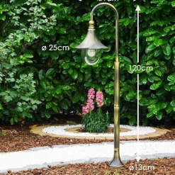 Borne D'Éclairage Elgin Noir Dore, 1 Lumiere