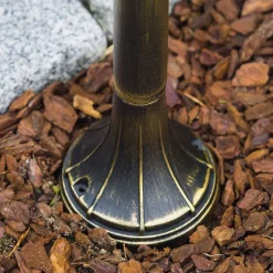 Borne D'Éclairage Elgin Noir Dore, 1 Lumiere