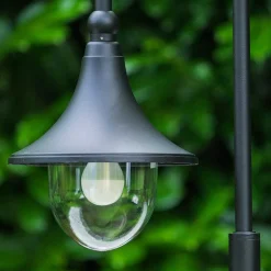 Borne D'Éclairage Elgin Noir, 1 Lumiere