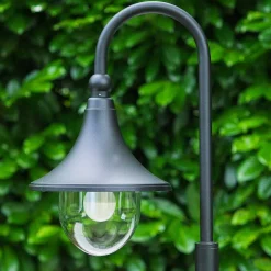 Borne D'Éclairage Elgin Noir, 1 Lumiere