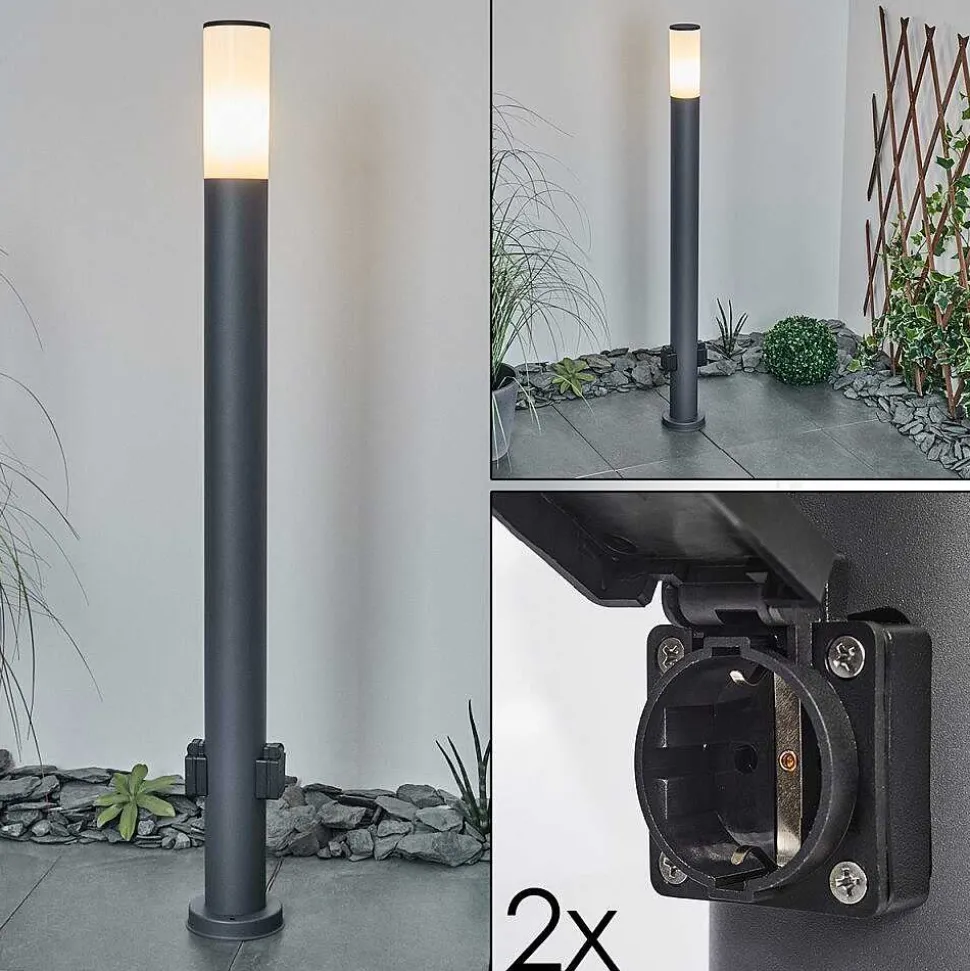 Borne Lumineuse Caserta Anthracite, 1 Lumiere
