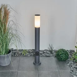 Borne Lumineuse Caserta Anthracite, 1 Lumiere
