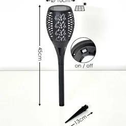 Borne Lumineuse Joinville Led Noir, 1 Lumiere