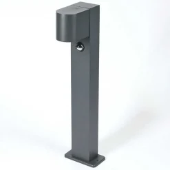 Borne Lumineuse Kingstown Anthracite, 1 Lumiere, Detecteur De Mouvement