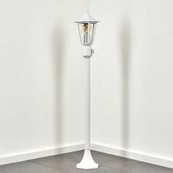 Borne Lumineuse Loria Blanc, 1 Lumiere, Detecteur De Mouvement