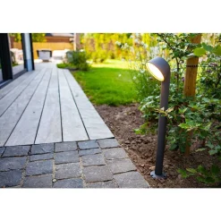 Borne Lumineuse Lutec Dakota Led Anthracite, 1 Lumiere