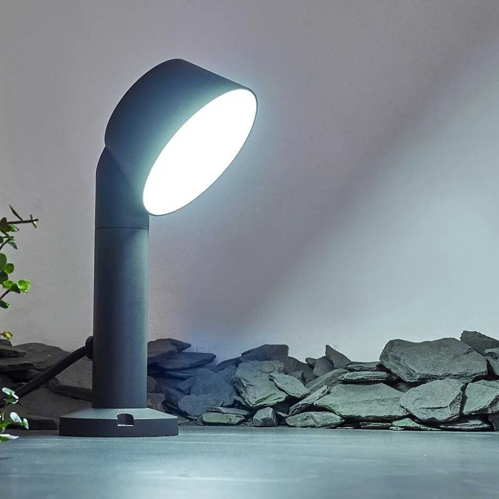 Borne Lumineuse Moroni Led Anthracite, 1 Lumiere