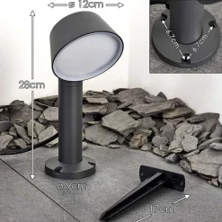 Borne Lumineuse Moroni Led Anthracite, 1 Lumiere