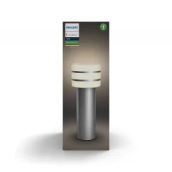 Borne Lumineuse Philips Hue White Tuar Led Acier Inoxydable, Argente, 1 Lumiere
