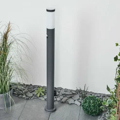 Borne Lumineuse Sessa Anthracite, 1 Lumiere, Detecteur De Mouvement