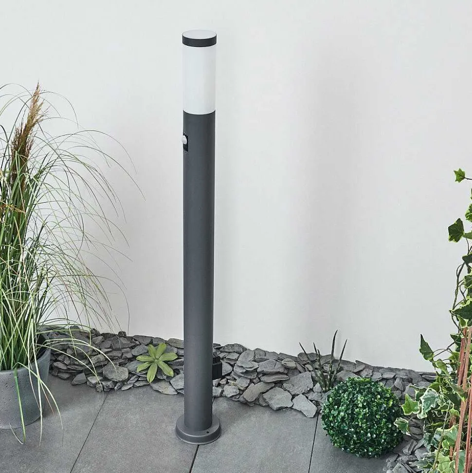 Borne Lumineuse Sessa Anthracite, 1 Lumiere, Detecteur De Mouvement