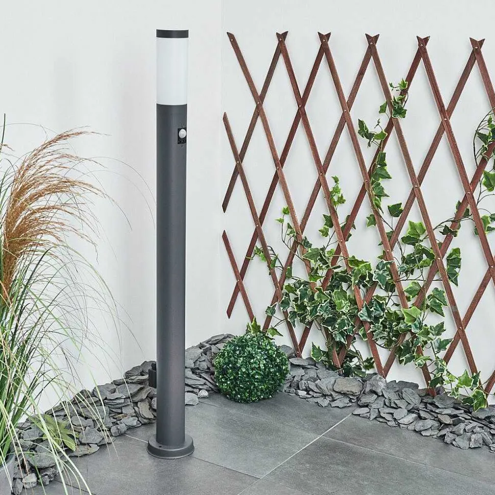 Borne Lumineuse Sessa Anthracite, 1 Lumiere, Detecteur De Mouvement