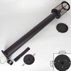 Borne Lumineuse Sumalao Noir, 1 Lumiere, Detecteur De Mouvement