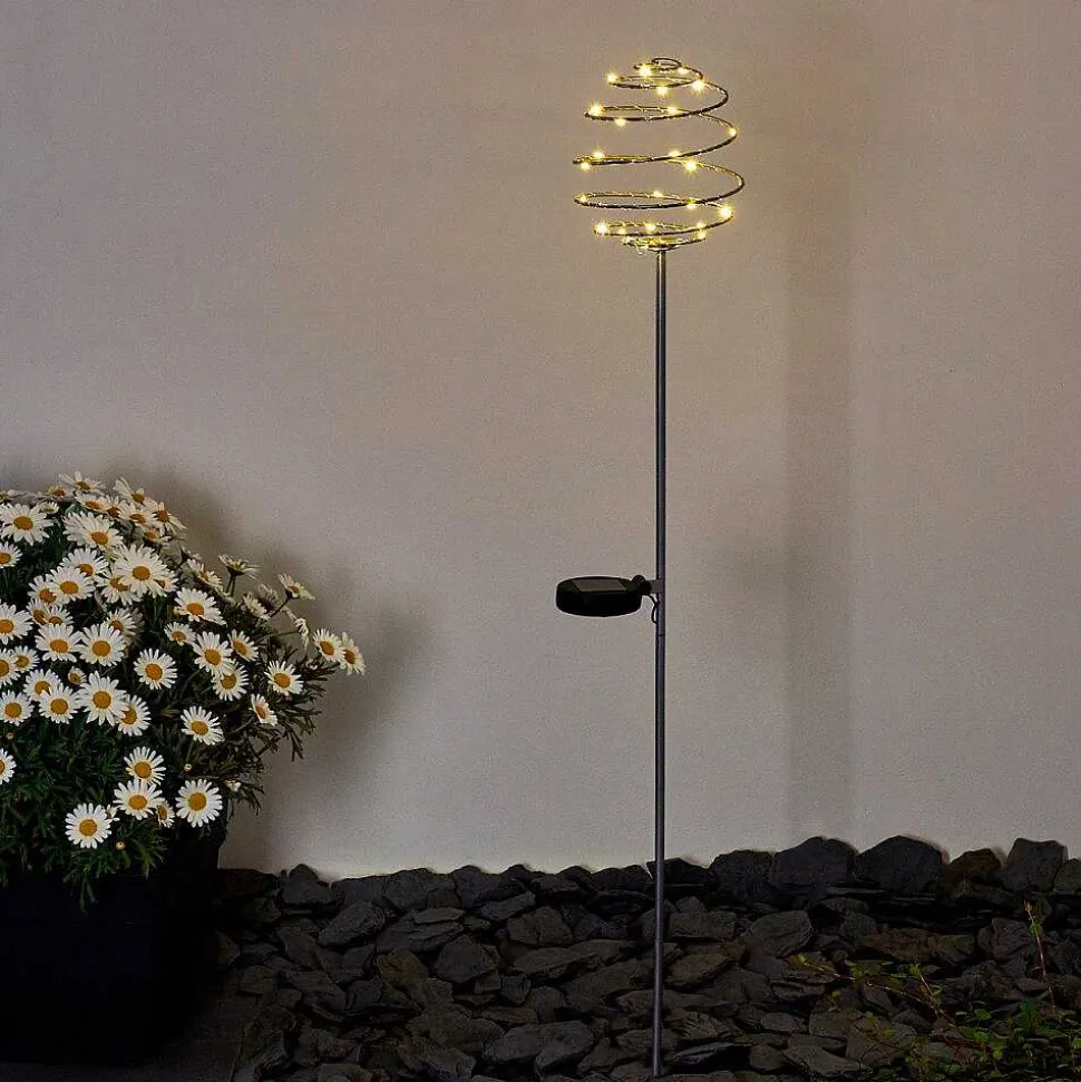 Borne Lumineuse Zermatt Led Argente, 28 Lumieres