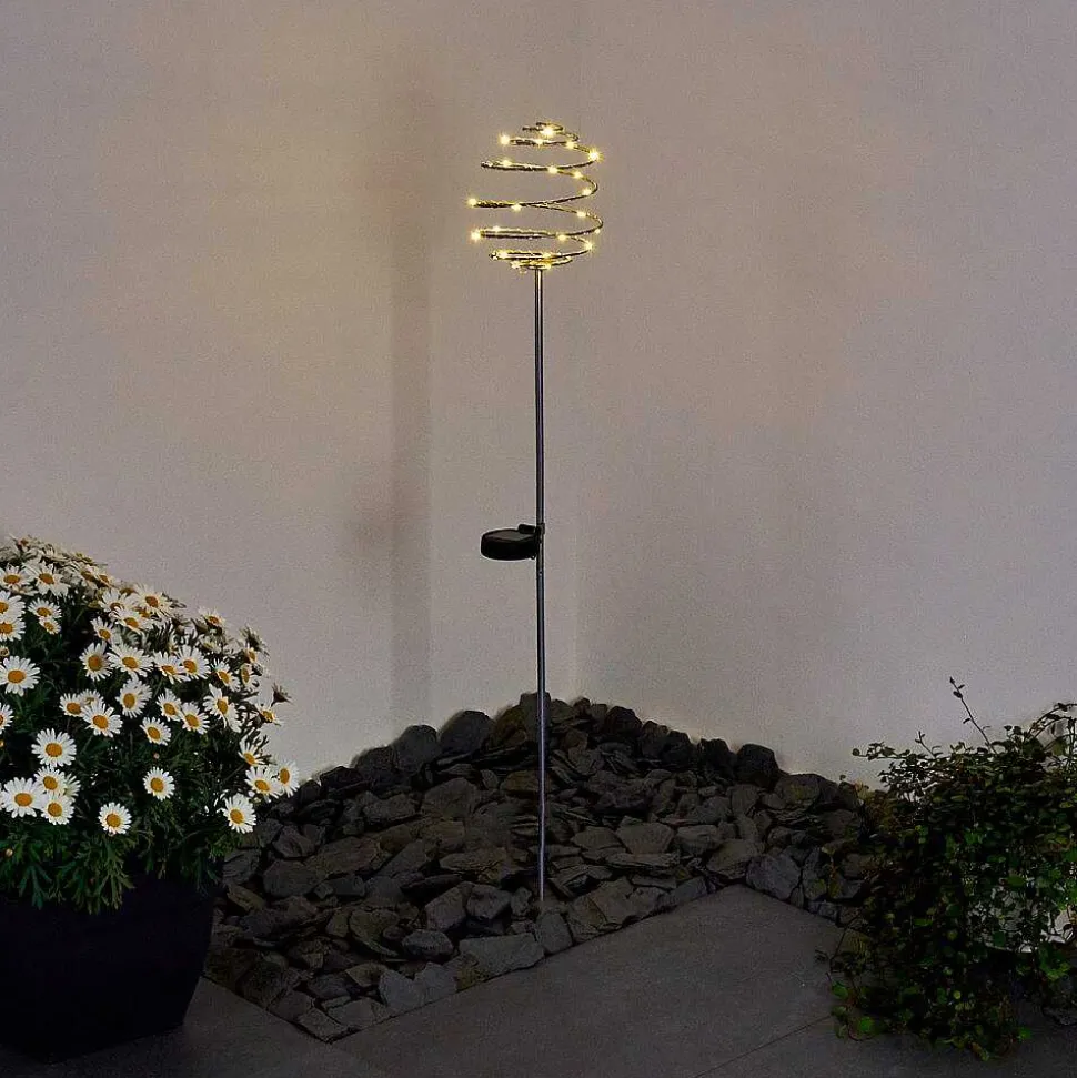 Borne Lumineuse Zermatt Led Argente, 28 Lumieres