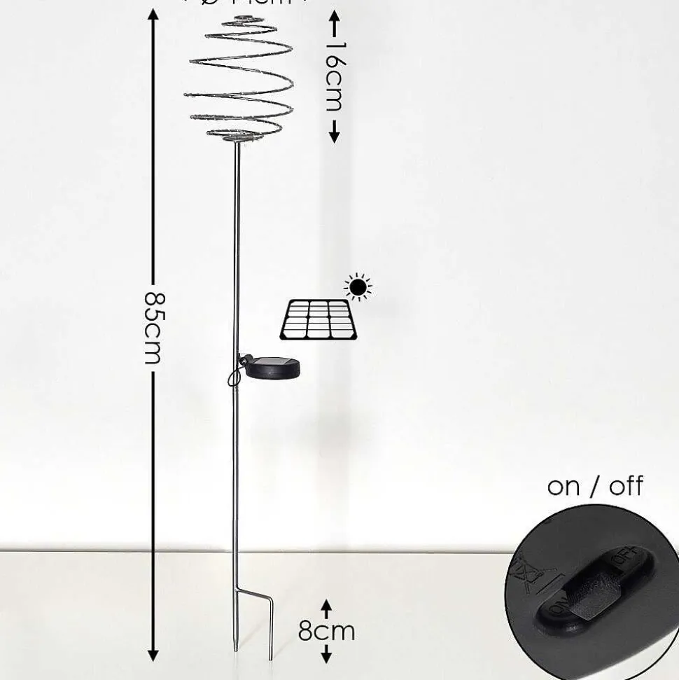 Borne Lumineuse Zermatt Led Argente, 28 Lumieres