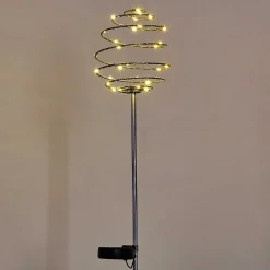 Borne Lumineuse Zermatt Led Argente, 28 Lumieres