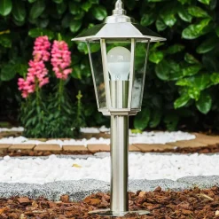 Borne Moskau Acier Inoxydable, 1 Lumiere