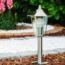 Borne Moskau Acier Inoxydable, 1 Lumiere