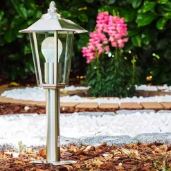 Borne Moskau Acier Inoxydable, 1 Lumiere