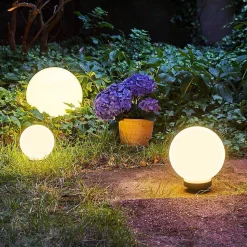 Boule Lumineuse Campinas Led Noir, Blanc, 1 Lumiere