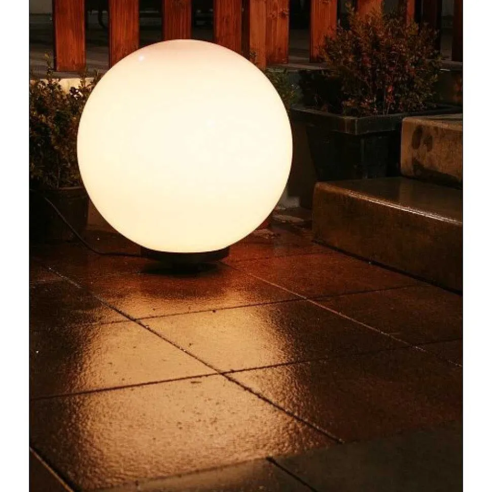 Boule Lumineuse De Jardin 40 Cm Blanc, 1 Lumiere