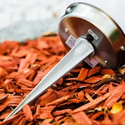 Boule Lumineuse Solar Led Acier Inoxydable, 2 Lumieres