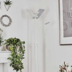 Lampadaire A Vasque Janze Led Blanc, 2 Lumieres