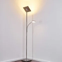 Lampadaire A Vasque Veteli Led Acier Inoxydable, 2 Lumieres