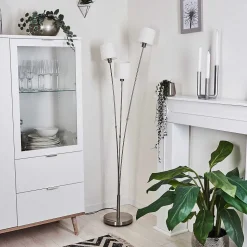 Lampadaire Alsen Nickel Mat, 3 Lumieres