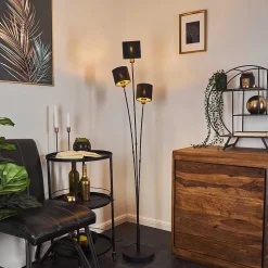 Lampadaire Alsen Noir, 3 Lumieres