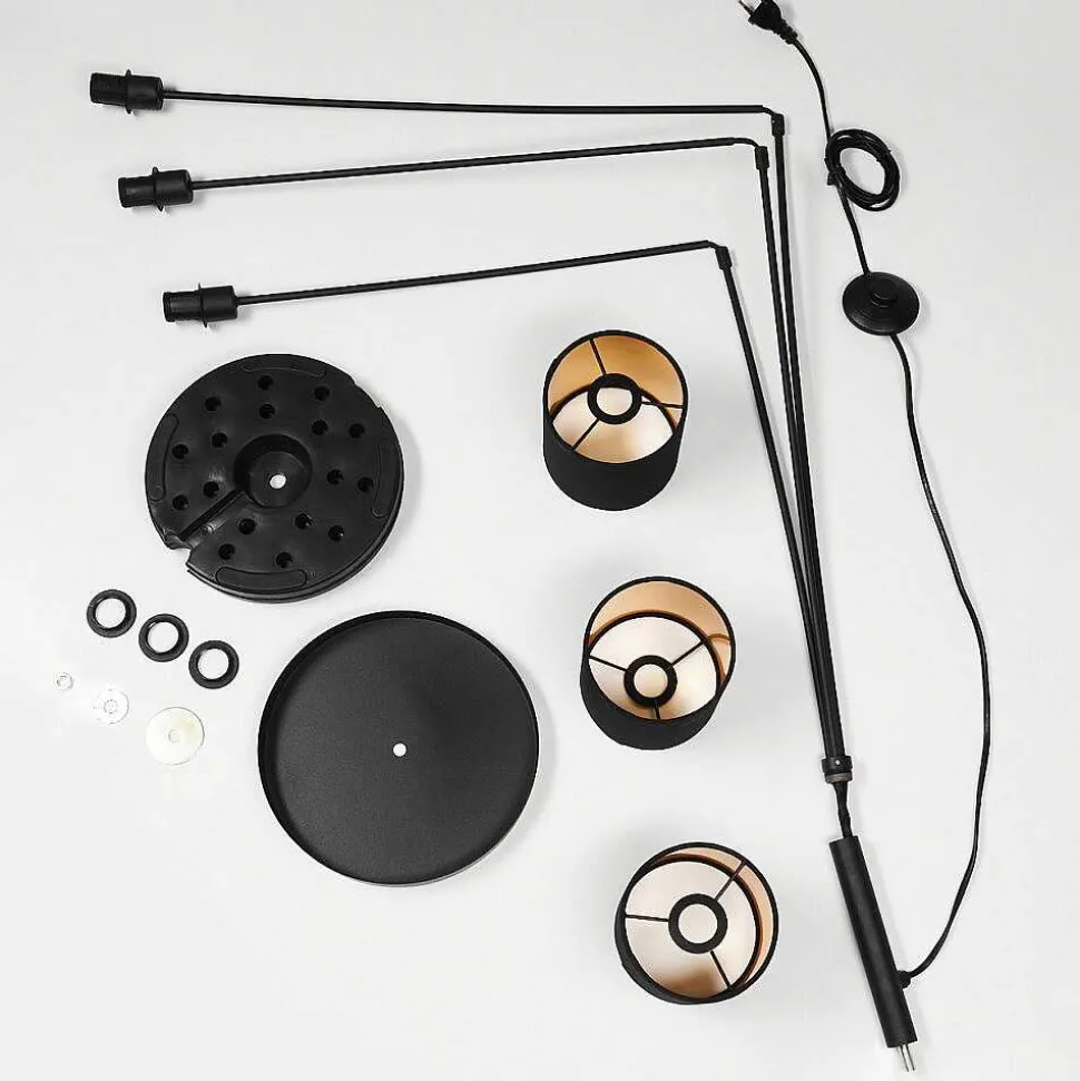 Lampadaire Alsen Noir, 3 Lumieres