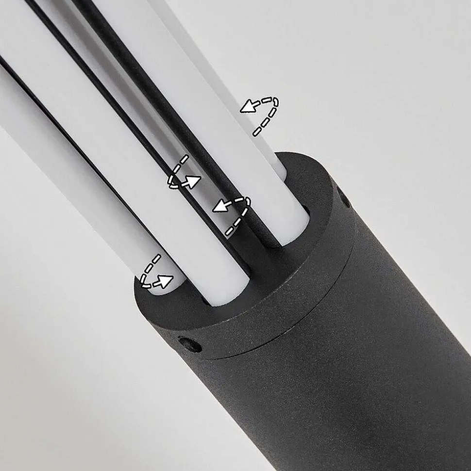 Lampadaire Bakersfield Led Noir, Blanc, 1 Lumiere